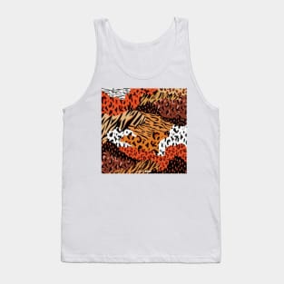 animal print mashup pattern zebra, leopard, girrafe, tiger Tank Top